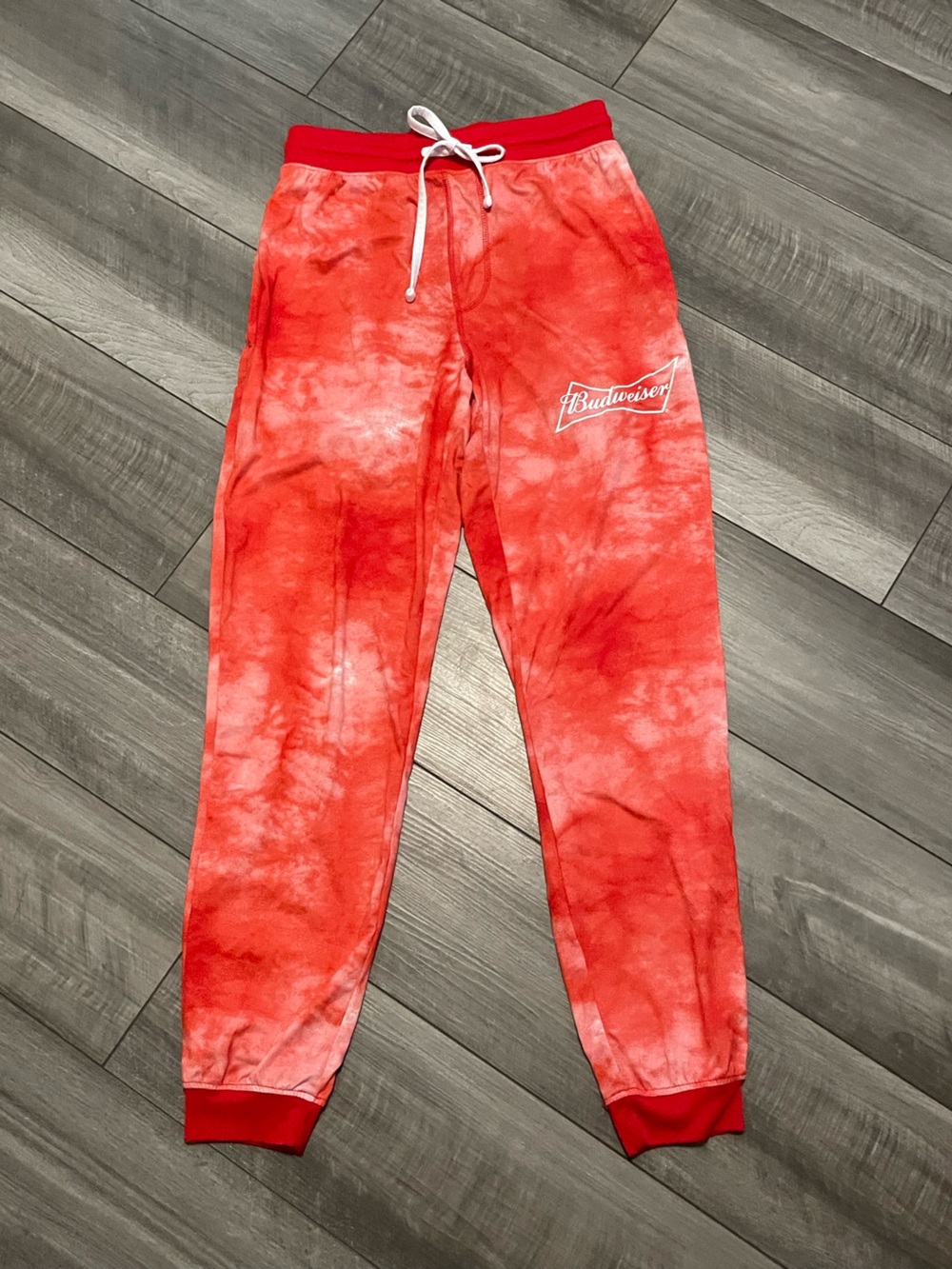 Budweiser Red Tie-Dye Jogger Lounge Pants Size S
